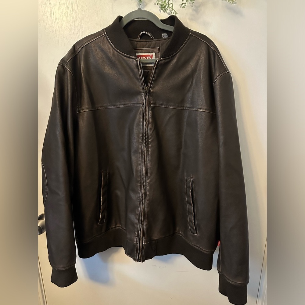 Levi’s | Faux Leather Chocolate Brown Jacket